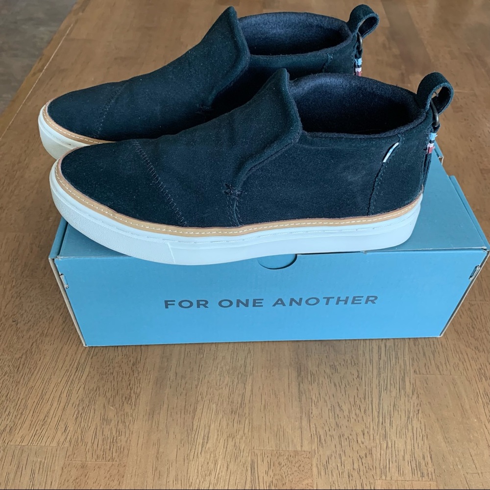 TOMS Paxton Black Suede